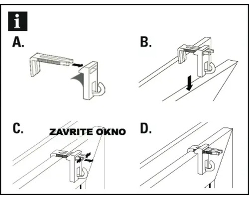 Vzperný nosník na bambusové rolety