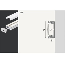 LED profil s rozmermi