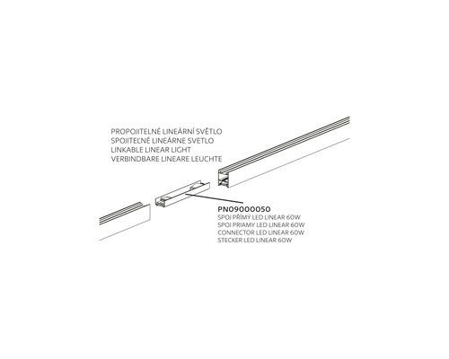 Spojiteľné lineárne LED svietidlo 60 W