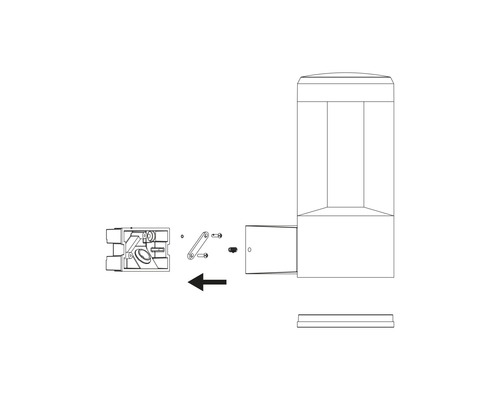 Obrázok montážneho návodu pre dávkovač mydla.