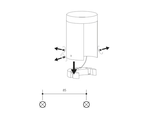 Montážny návod pre vonkajšie svietidlo so skrutkami