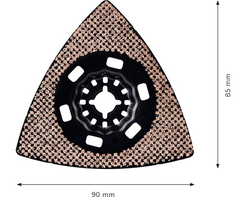 Trojuholníkový brúsny papier pre multifunkčné náradie, 85 krát 90 milimetrov