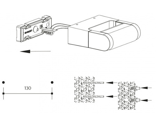 Návod na inštaláciu elektronického zariadenia s návodom na vŕtanie a rozmermi