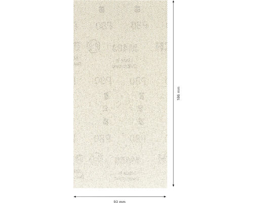Brúsny papier s rozmermi 93 mm krát 186 mm