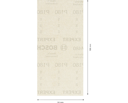 Brúsny list Bosch Expert s rozmermi 93 mm x 186 mm