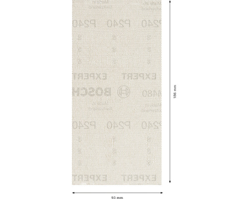Brúsny papier s rozmermi 93 mm x 186 mm