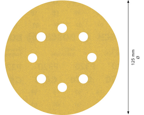 Brúsny kotúč, priemer 125 mm s dierovaním