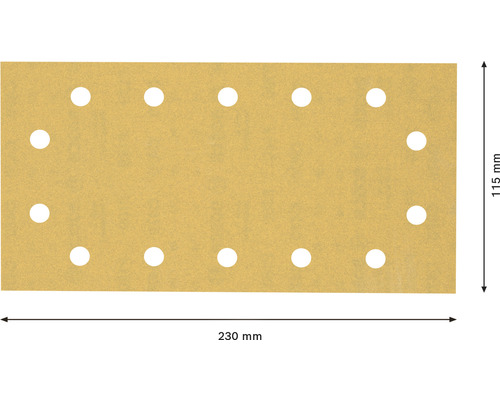 Brúsny papier s otvormi, 230 mm x 115 mm