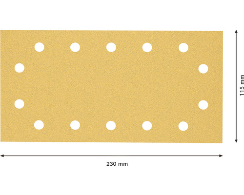 Brúsny papier s otvormi, 230 x 115 mm
