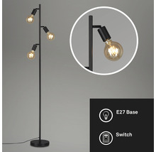 Stojacia lampa s tromi ramenami a objímkou E27