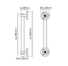 Madlo do kúpeľne RIDDER Pro M 45 cm biele A160401