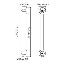 Madlo do kúpeľne RIDDER Pro L 60 cm biele A160601
