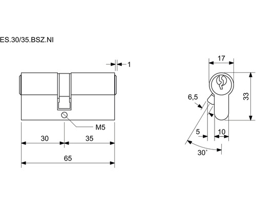 Technický nákres dverovej vložky s rozmermi