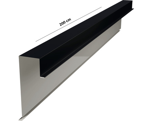 Strešný okrajový profil z kovu s dĺžkou 200 centimetrov.