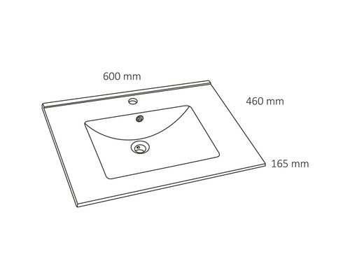 Umývacia doska s rozmermi 600 mm x 460 mm