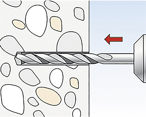 Ilustrácia vrtáka vŕtajúceho do betónu