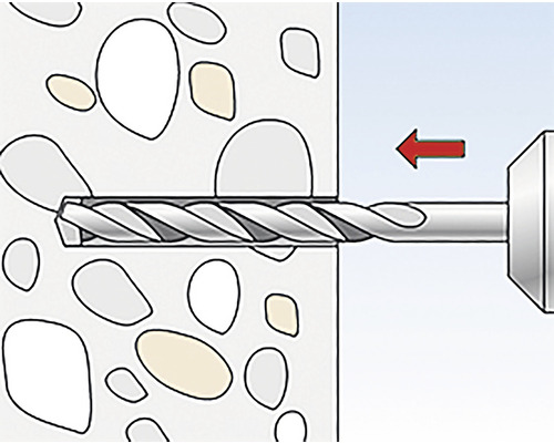 Ilustrácia vŕtačky vŕtajúcej do steny
