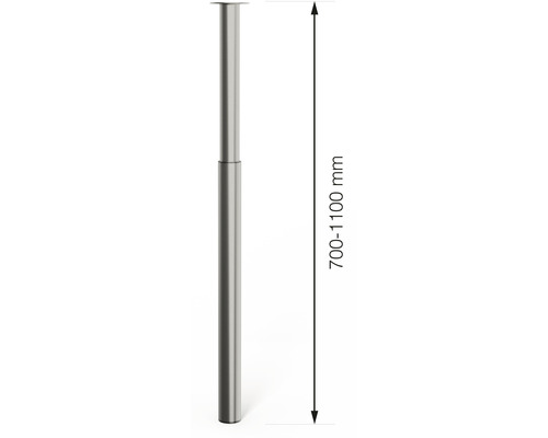 Nastaviteľná kovová noha stola, 700 až 1100 milimetrov