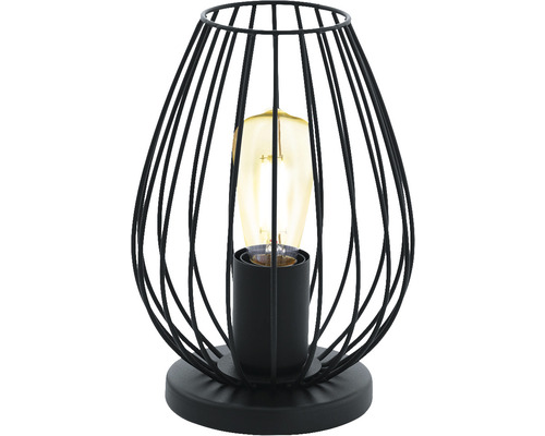 Dekoratívna stolná lampa s objímkou a drôtenou klietkou