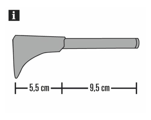 Nákres škrabky na škáry s rozmermi