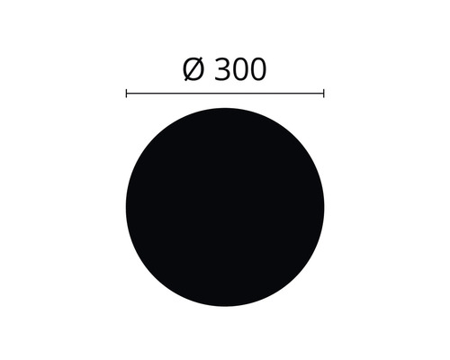 Kruh s priemerom 300 milimetrov