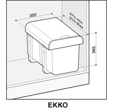 Odpadkový kôš Sinks EKKO 40 2x16 l EK9004-thumb-1