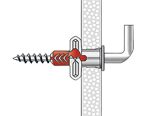 Upevnenie skrutky s hmoždinkou v stene