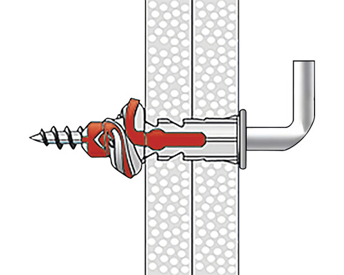 Upevnenie pomocou skrutky a hmoždinky v stene