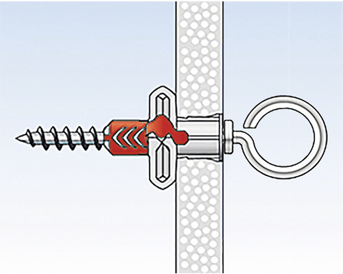 Upevnenie pomocou skrutky a hmoždinky v stene