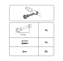 Montážny návod pre záclonovú tyč so skrutkami