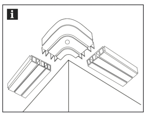 Návod na inštaláciu rohového konektora káblového kanála