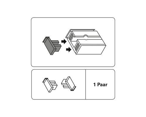 Ilustrácia páru držiakov náradia s montážnym návodom