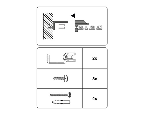 Obrázok montážneho návodu s príslušenstvom