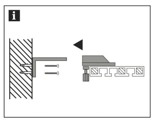 Ilustrácia rohovej montáže so skrutkami