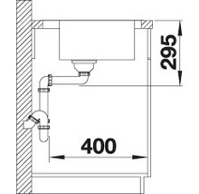 Nerezový drez Blanco DIVON II 45 S-IF 510 x 860 mm nehrdzavejúca oceľ hodvábny lesk 521658