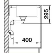 Nerezový drez Blanco DIVON II 5 S-IF 510 x 1000 mm nehrdzavejúca oceľ hodvábny lesk 521660