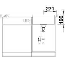 Nerezový drez Blanco DIVON II 5 S-IF 510 x 1000 mm nehrdzavejúca oceľ hodvábny lesk 521660