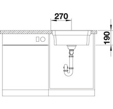 Nerezový drez Blanco ETAGON 500-IF/A 500 x 540 mm ušľachtilá oceľ 521748