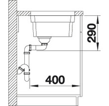 Nerezový drez Blanco ETAGON 500-U 440 x 540 mm ušľachtilá oceľ 521841