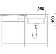 Nerezový drez Blanco ETAGON 500-U 440 x 540 mm ušľachtilá oceľ 521841
