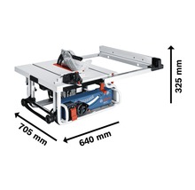 Pílový stôl Bosch s rozmermi 705 mm x 640 mm x 325 mm