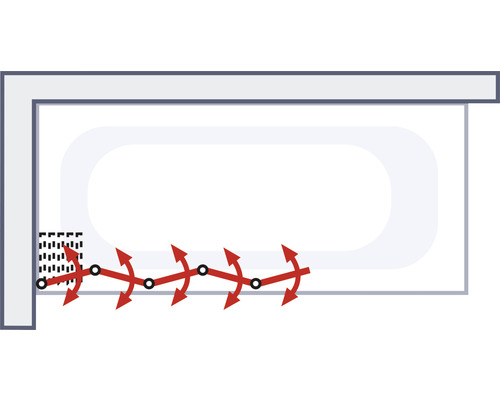 Ilustrácia vane s ochranou proti pretečeniu