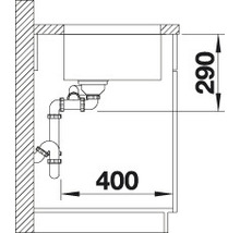 Nerezový drez Blanco ANDANO 340/180-U 440 x 585 mm ušľachtilá oceľ 522977