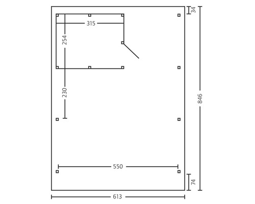 Technický výkres s rozmermi
