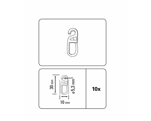 Plastové závesy, balenie 10 kusov