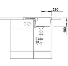Granitový drez Blanco ZIA 500 x 615 mm cafe 516927