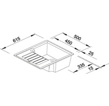 Granitový drez Blanco ZIA 500 x 615 mm cafe 516927