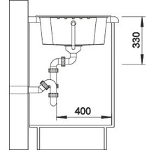 Granitový drez Blanco ZIA 500 x 615 mm cafe 516927