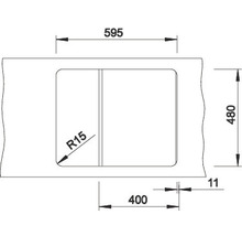 Granitový drez Blanco ZIA 500 x 615 mm cafe 516927