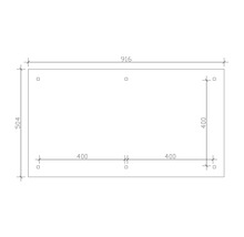 Technický nákres s rozmermi 916 x 504 mm